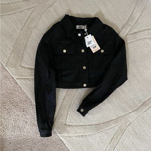 Tiger Mist cropped leather jacket